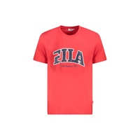 Fila Men's Red Cotton  T-Shirt - L