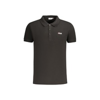 Fila Men's Black Cotton Polo Shirt - S
