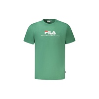 Fila Men's Green Cotton T-Shirt - S