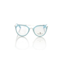 Frankie Morello Women's Aviator-Styled Chic Eyeglasses - Light Blue - One Size