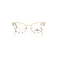 Frankie Morello Women's Elegant Mother Of Pearl Clubmaster Eyeglasses - One Size