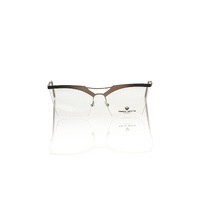 Frankie Morello Women's Glittering Gold Clubmaster Eyeglasses - One Size