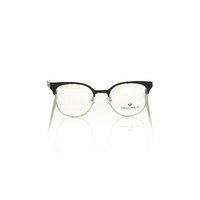 Frankie Morello Women's Chic Geometric Black Clubmaster Eyeglasses - One Size