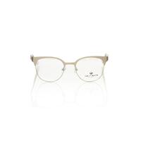Black Geometric Pattern Clubmaster Eyeglasses One Size Women
