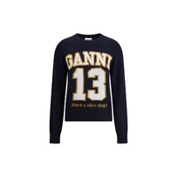 Ganni Women's Baseball Sweater - S