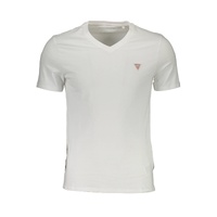 Guess Jeans Men's Chic V-Neck Logo Tee in Organic Cotton - XL