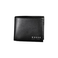 Guess Jeans Men's Black Leather Wallet - One Size