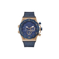 Guess Men's Blue Leather Watch - One Size