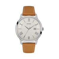 Guess Men&#39;s Brown Leather Watch - One Size