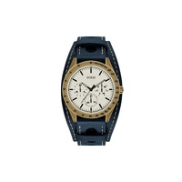 Guess Men's Blue Leather Watch - One Size