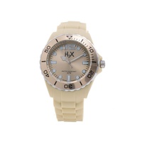 Haurex Unisex&#39;s Cream Rubber Watch - One Size