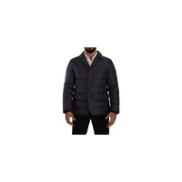 Dolce &amp; Gabbana Men's Blue Silk Goat Coat Blouson Winter Jacket - 52 IT