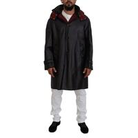 Hooded Parka Coat with Button Closure and Logo Details 48 IT Men