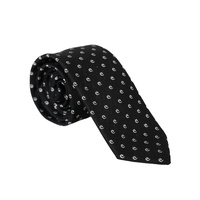 Dolce &amp; Gabbana Men's Black Logo Cotton Blend Adjustable Tie - One Size