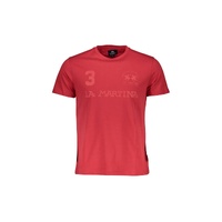 La Martina Men's Red Cotton T-Shirt - XL
