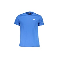 La Martina Men's Elegant Blue Embroidered Logo Tee - M