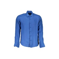 La Martina Men's Blue Linen Shirt - M