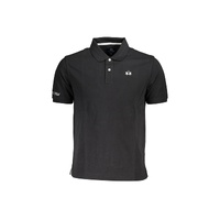 La Martina Men's Black Cotton Polo Shirt - XL