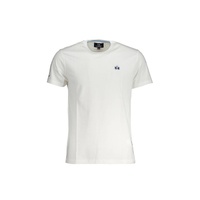 La Martina Men's White Cotton T-Shirt - XL