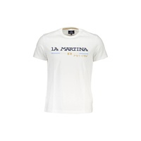 La Martina Men's White Cotton T-Shirt - XL