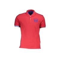 La Martina Men's Pink Cotton Polo Shirt - XL