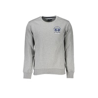 La Martina Men&#39;s Gray Cotton Sweater - L