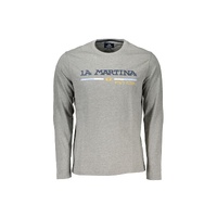 La Martina Men's Gray Cotton T-Shirt - XL