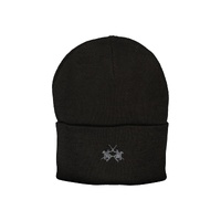 La Martina Men's Black Polyester Hats &amp; Cap - One Size