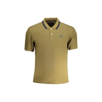 La Martina Men's Green Cotton Polo Shirt - XL
