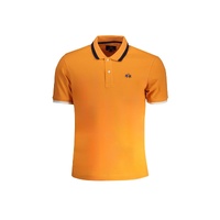 La Martina Men's Orange Cotton Polo Shirt - L