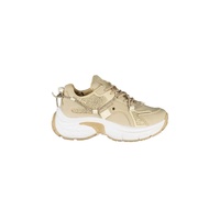 Laura Biagiotti Women's Beige Polyester  Sneaker - 39 EU