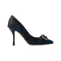 Dolce &amp; Gabbana Women&#39;s Blue Floral Ayers Crystal Pumps Shoes - 36 EU
