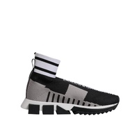 Dolce &amp; Gabbana Women's Black Gray Sorrento Socks  Sneakers Shoes - 36 EU