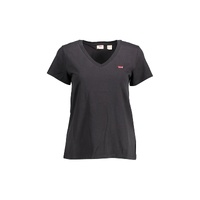 Levi's Women's Chic V-Neck Cotton Tee with Emblematic Appeal - XS