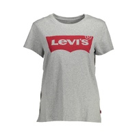 Levi's Women's Chic Gray Logo Print Tee for Casual Elegance - XS