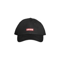 Levi's Men's Chic Embroidered Visor Cap in Elegant Black - One Size