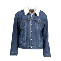 Levi's Women's Blue Cotton Jackets &amp; Coat - M