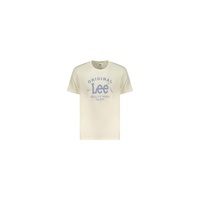 Lee Men's Beige Cotton  T-Shirt - 2XL