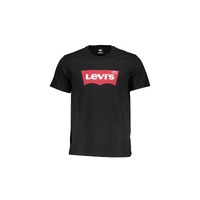 Levi's Men's Sleek Black Cotton Crew Neck Tee - XL