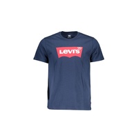 Levi's Men's Classic Crew Neck Blue Tee with Logo - XL