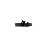 Liu Jo Women's Black Leather Sandal - 39 EU