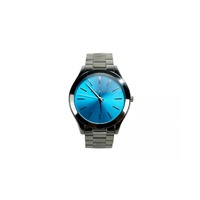 Michael Kors Unisex&#39;s Slim Runway Stainless Steel Watch Blue Silver MK3292 - One Size