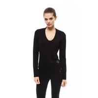 Montana Blu Women&#39;s Black Wool Sweater - 44 IT