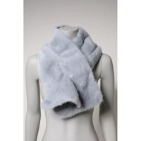 Dolce &amp; Gabbana Women's Powder Blue Mink Fur Neck Warmer Scarf - One Size