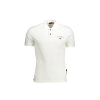 Napapijri Men's White Cotton Polo Shirt - S