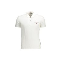 Napapijri Men's White Cotton Polo Shirt - M