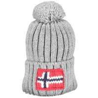 Napapijri Men's Gray Wool Hats &amp; Cap - One Size