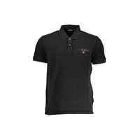 Napapijri Men's Black Cotton Polo Shirt - S