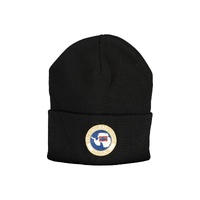 Napapijri Men's Black Acrylic Hats &amp; Cap - One Size