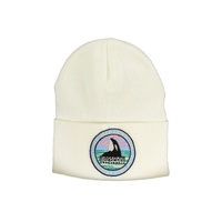 Napapijri Men's White Acrylic Hats &amp; Cap - One Size